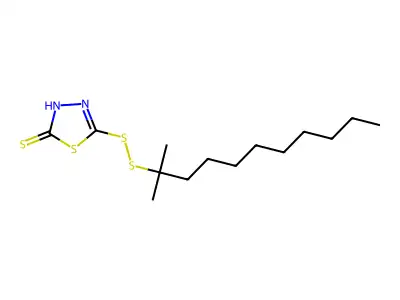 1,3,4-Thiadiazole-2(3H)-thione, 5-(tert-dodecyldithio)- structure