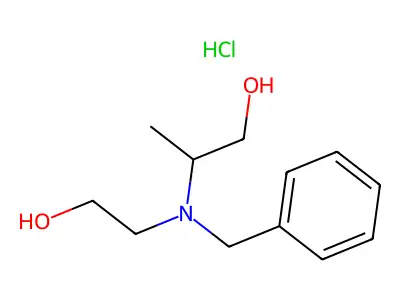 1-Propanol, 2-(N-benzyl-N-(2-hydroxyethyl)amino)-, hydrochloride structure