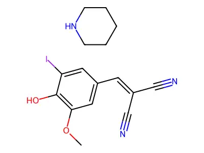 Phenol, 4-dicyanovinyl-2-iodo-6-methoxy-compd. with piperidine structure