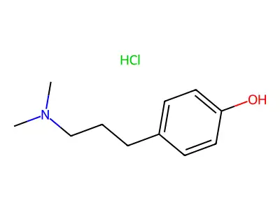 Phenol, p-(3-(dimethylamino)propyl)-, hydrochloride structure