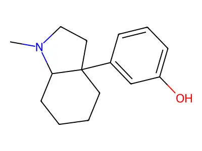 Phenol, 3-(1-methyl-3a-hexahydroindolinyl)- structure