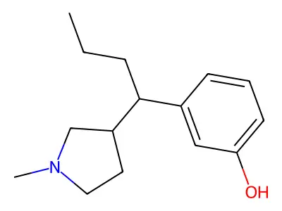 Phenol, 3-(1-(1-methyl-3-pyrrolidinyl)butyl)- structure