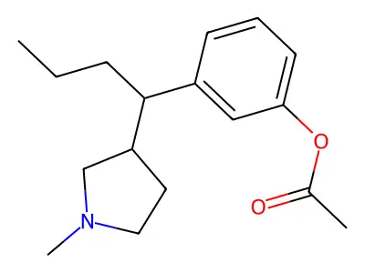 Phenol, 3-(1-(1-methyl-3-pyrrolidinyl)butyl)-, acetate structure