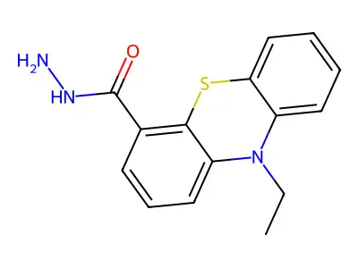 Phenothiazine-4-carboxylic acid, 10-ethyl-, hydrazide structure