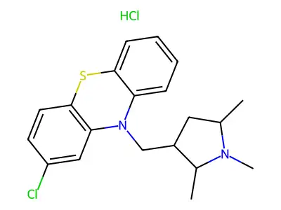8-Chloro-10-(1,2,5-trimethyl-3-pyrrolidinylmethyl)phenothiazine hydrochloride structure