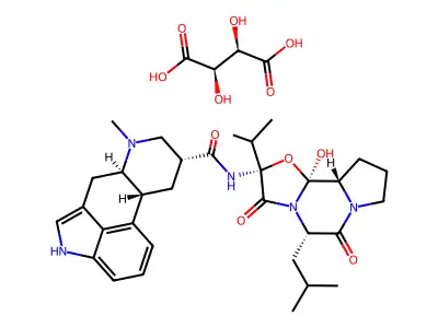 Ergocryptine, dihydro-, tartrate structure
