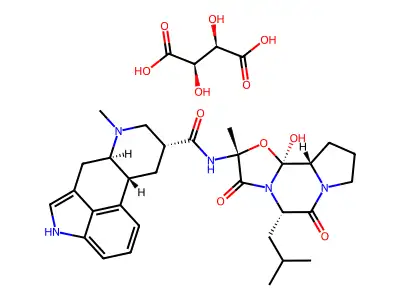 Ergosine, dihydro-, tartrate structure