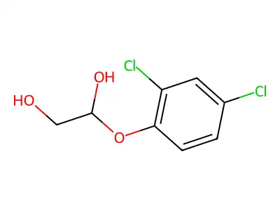 2,4-Dichlorophenoxy 1,2-ethanediol structure