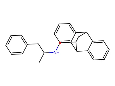 9,10-Ethanoanthracene, 9,10-dihydro-11-(alpha-methylphenethylaminomethyl)- structure