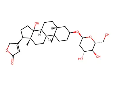Digitoxigenin-2-deoxy-beta-D-glucoside structure