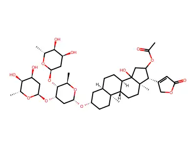 Digitoxin, 16-acetate structure