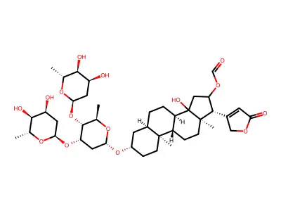 Digitoxin, 16-formate structure