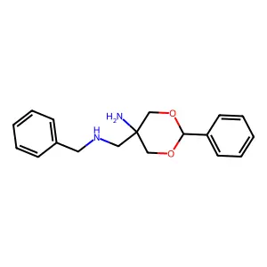 5-苄氨基甲基-2-苯基-1,3-二氧杂环己烷-5-胺 structure