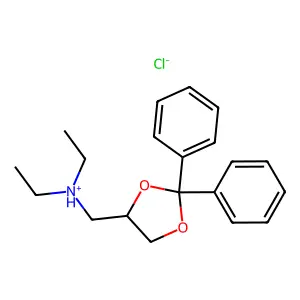 1,3-Dioxolane, 4-(diethylaminomethyl)-2,2-diphenyl-, hydrochloride structure