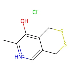 o-Dithino(4,5-c)pyridin-8-ol, 7-methyl-, hydrochloride structure