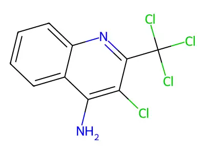 Quinoline, 4-amino-3-chloro-2-(trichloromethyl)- structure
