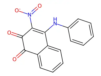 4-Anilino-3-nitronaphthalene-1,2-dione structure