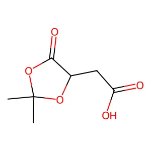 (S)-2-(2,2-Dimethyl-5-oxo-1,3-dioxolan-4-yl)acetic acid structure