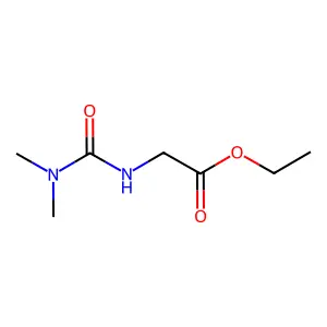 Ethyl 2-(dimethylcarbamoylamino)acetate structure