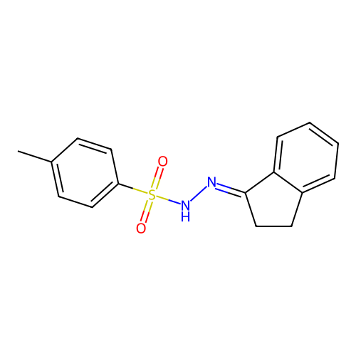 4-Methyl-(2,3-dihydro-1H-inden-1-ylidene)-benzenesulfonic acid hydrazide structure