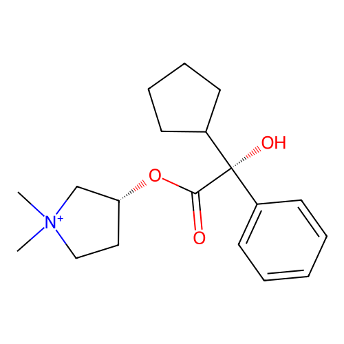 Glycopyrronium, threo- structure