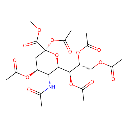2,4,7,8,9-Penta-O-acetyl-N-acetylneuraminic Acid Methyl Ester structure