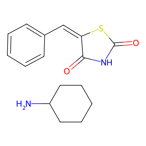 2,4-Thiazolidinedione, 5-benzylidene-, compd. with cyclohexylamine (1:1) structure