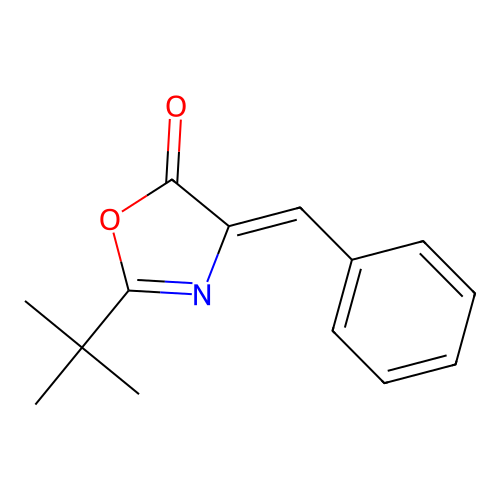 (Z)-4-benzylidene-2-(tert-butyl)oxazol-5(4H)-one structure