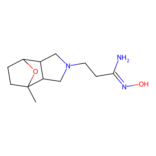 N-Hydroxy-3-(4-methyloctahydro-2H-4,7-epoxyisoindol-2-yl)propanimidamide structure