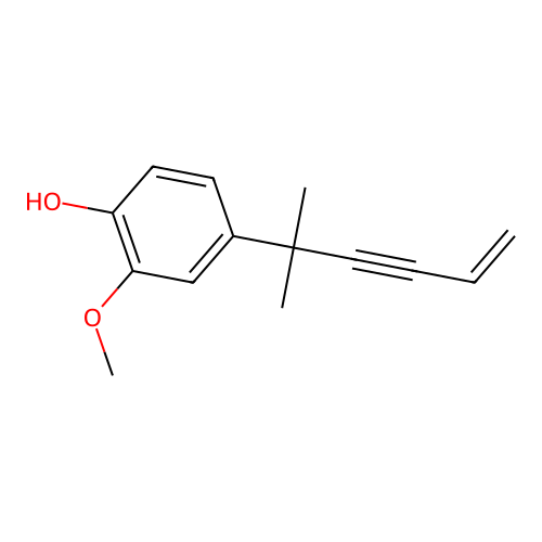 2-Methoxy-4-(2-methylhex-5-en-3-yn-2-yl)phenol structure