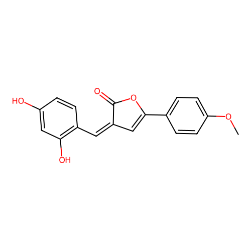 3-(2,4-Dihydroxybenzylidene)-5-(4-methoxyphenyl)-2(3H)-furanone structure