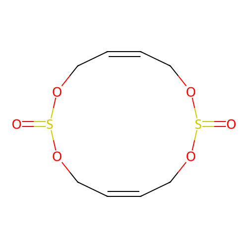 1,6,8,13-Tetraoxa-7,14-dithiacyclotetradec-3,10-diene, 7,14-dioxide structure
