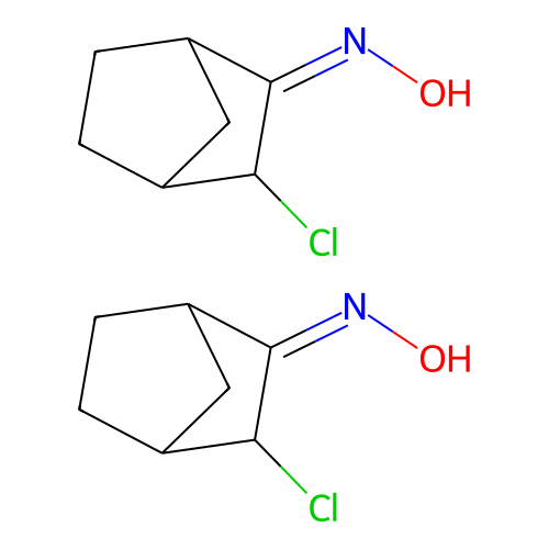 2-Norbornanone, 3-chloro-, oxime, dimer structure