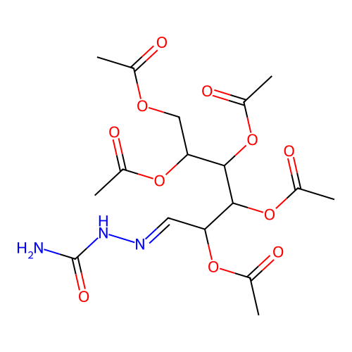 [(6E)-2,3,4,5-tetraacetyloxy-6-(carbamoylhydrazinylidene)hexyl] acetate structure