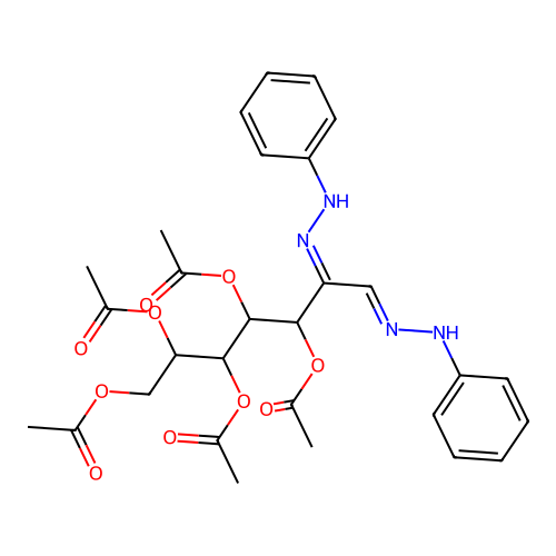 [(6E,7E)-2,3,4,5-tetraacetyloxy-6,7-bis(phenylhydrazinylidene)heptyl] acetate structure