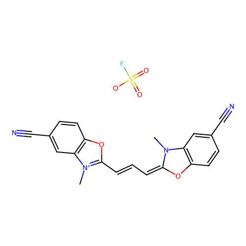 C21H15N4O2.FO3S structure
