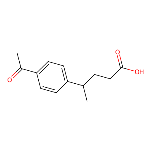 4-(4-Acetylphenyl)pentanoic acid structure
