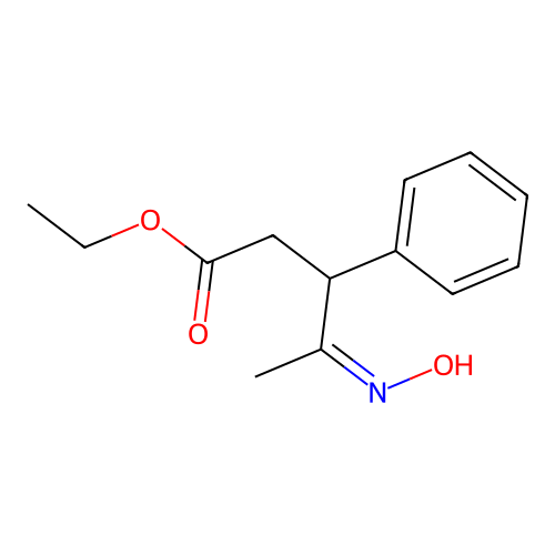 (Z)-ethyl 4-(hydroxyimino)-3-phenylpentanoate structure