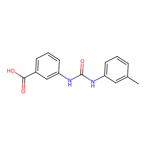 3-({[(3-Methylphenyl)amino]carbonyl}amino)benzoic acid structure