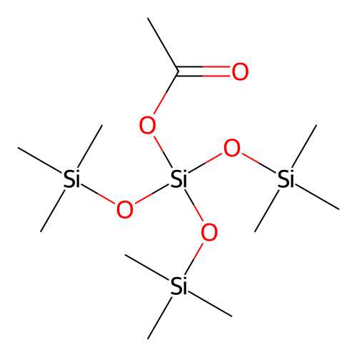 3-Trisiloxanol, 1,1,1,5,5,5-hexamethyl-3-[(trimethylsilyl)oxy]-, 3-acetate structure