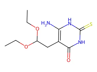 6-Amino-5-(2,2-diethoxyethyl)-2-mercapto-4-pyrimidinol structure