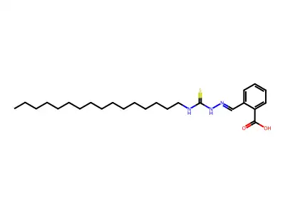 2-[(Z)-(hexadecylthiocarbamoylhydrazinylidene)methyl]benzoic acid structure
