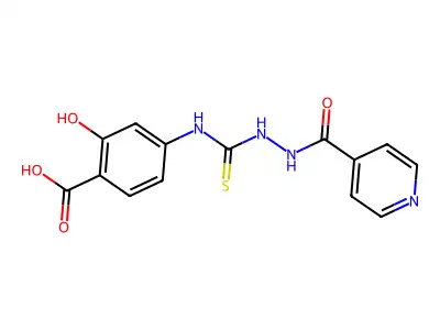 2-Hydroxy-4-[(pyridine-4-carbonylamino)carbamothioylamino]benzoic acid structure