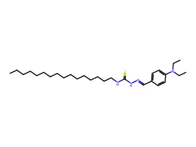 1-[(4-Diethylaminophenyl)methylideneamino]-3-hexadecyl-thiourea structure
