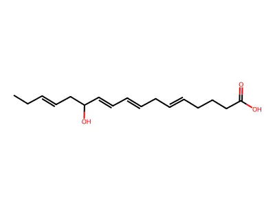 12-Hydroxyheptadeca-5,8,10,14-tetraenoic acid structure