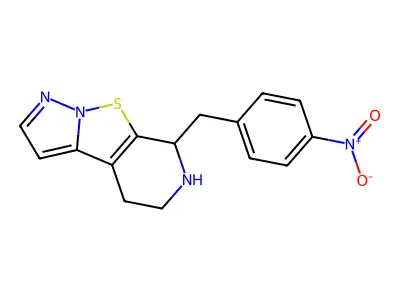 7-(4-Nitrobenzyl)-5,6,7,8-tetrahydroimidazo(2',1':2,3)thiazolo(5,4-c)pyridine structure