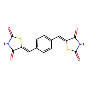 2,4-Thiazolidinedione, 5,5'-(p-phenylenedimethylidyne)di- structure
