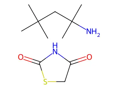 2,4-Thiazolidinedione, compd. with 1,1,3,3-tetramethylbutylamine (1:1) structure