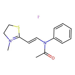 2-Thiazolinium, 3-methyl-2-[2-(N-phenylacetamido)vinyl]-, io structure
