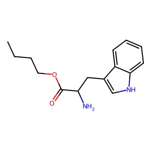 butyl 2-amino-3-(1H-indol-3-yl)propanoate structure
